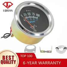 Car Oil Pressure Gauge Kit 52mm Pointer Oil Press Pressure Gauge Meter 0-100 PSI