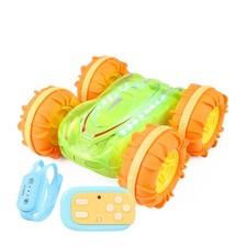 2.4G RC Stunt Car Transparent Light Amphibious Vehicle Double Sided Stunt9459