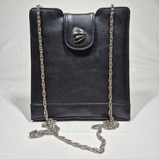 Club House Handbag By Jane Shilton Faux Leather Chain Strap Vintage Envelope