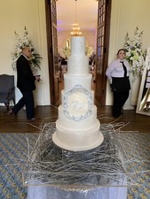 Floating wedding cake stand - cake,