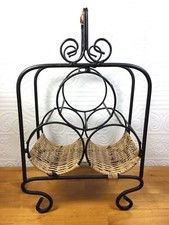 Black Wrought Iron and Wicker
