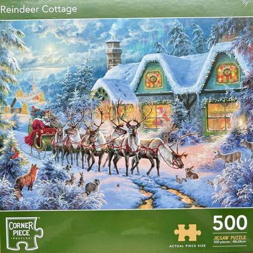 Reindeer cottage nostalgic - reindeer, cottage.