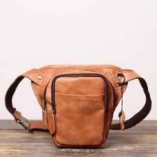 Men's Leather Waist Bag Brown