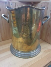 antique Louis Roederer Champagne Wine Ice Bucket Silver Plate on  Brass