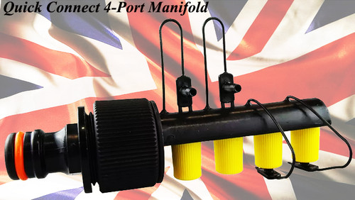 Quick connect port manifold - quick, 4-port