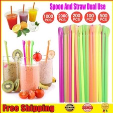 100-2000PCS Spoon Straws