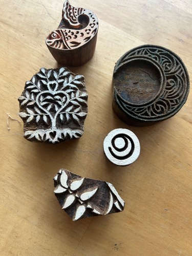 Indian wooden block prints - wooden,