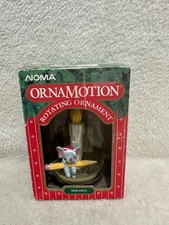 Vintage Noma Boxed Christmas ornament rotating Dear Santa Mouse candle