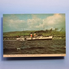 Helensburgh Argyl Postcard C1965 Paddle Steamer Waverley Lrg Format Scotland