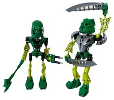 2x LEGO BIONICLE 8567 LEWA NUVA & 8535 TOA LEWA ACTION FIGURES - UNBOXED
