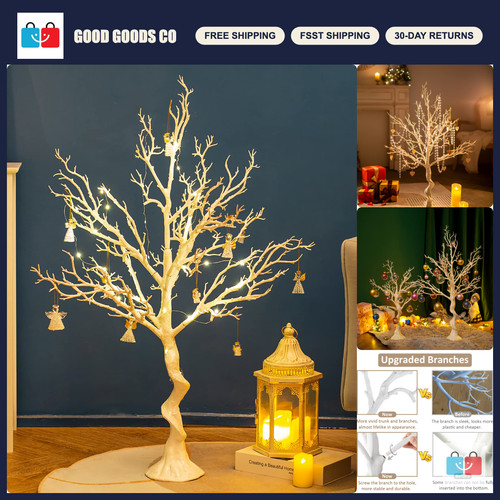 White artificial manzanita - white,