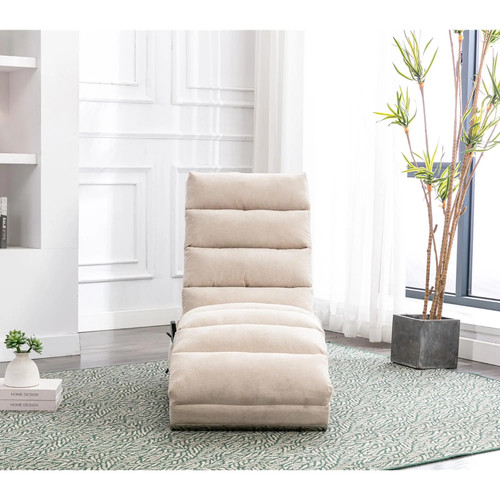 Linen deck chair chaise longue - deck,