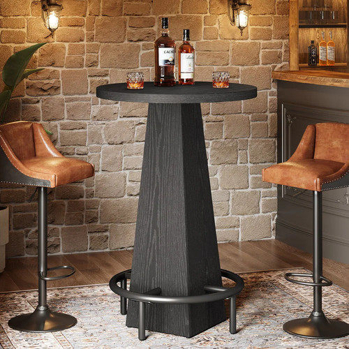 Modern round bar table high - modern,