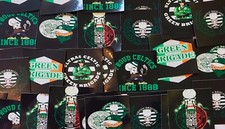 60 x Green Brigade Ultra Style Vinyl Stickers | Celtic FC | Mega Mix Pack 