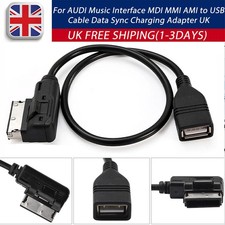 For AUDI Music Interface MDI MMI AMI to USB Cable Data Sync Charging Adapter UK
