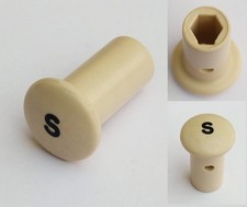 Classic Car "S" Starter Cream Knob for Morgan Alvis Morris Wolseley etc
