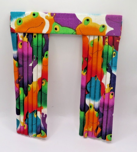 Dolls house window - , curtains-