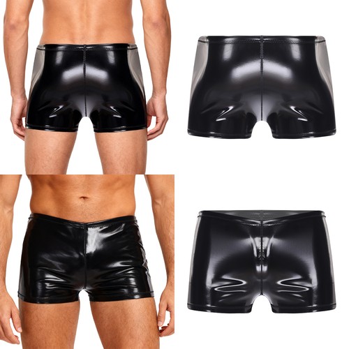 Mens glossy boxer shorts - uk, pu