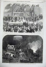 Old Antique Print 1866 Welwyn