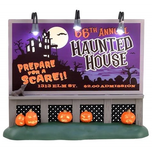 Lemax haunted house billboard - house,