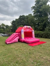 Princess Bouncy Castle with Slide Hire – 15ft x 17ft Kids Party South London