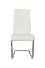 4 x Pure White Faux Leather