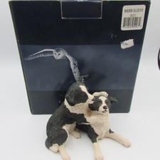 Pair Of Border Collie Pups Border Fine Arts b0251 1997 Boxed Excellent