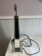 Laura Ashley Riley Mirror Lamp Base Silver Finish Used