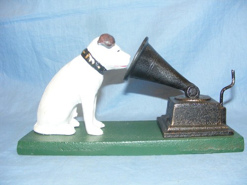 Cast iron hmv nipper dog - iron,