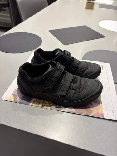 Rhino boys black school - black, shoes