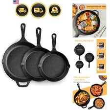 Cast iron skillet piece - 3-piece, set