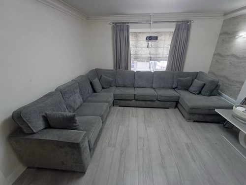 Corner grey sofa - grey, and