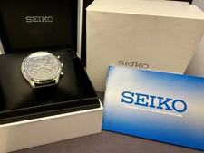 Seiko Men's Chronograph Perpetual Calendar Watch Black Ref. 7T86-0AF0 Quartz