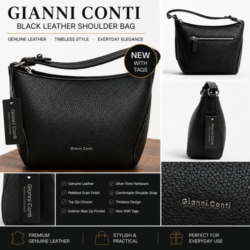 Gianni conti black leather - gianni,
