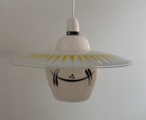 Vintage glass coolie ceiling - vintage,