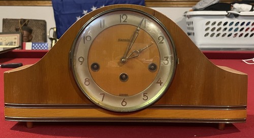 Vintage hermle mantle - vintage, clock