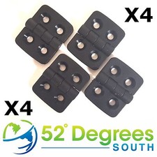 4 x Nylon Black Plastic Hinge