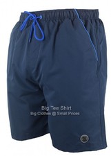 Big Mens Espionage Brendan Plain Swim Shorts Sizes 2XL 3XL 4XL 5XL 6XL 7XL 8XL