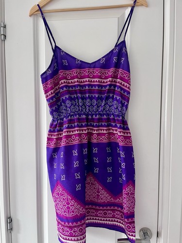 Purple pink geometric satin - purple,