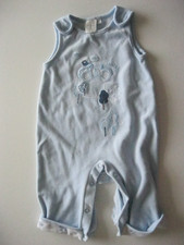 Jasper Conran Blue Velvet Feel Dungarees.Age 3 - 6 mths.Height 68 cm.Weight 8kgs