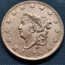 1818 Coronet Head Large Cent