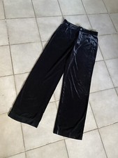 Zara black velvet trousers - zara, m