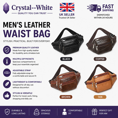 Large leather bum waist - waist, bag