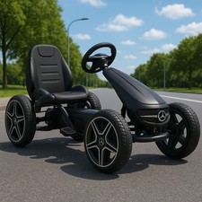 Licenced Mercedes GO KART Ride on Kids Toy Pedal-Powered EVA Rubber Tires