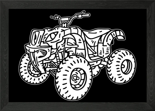 Quad bike framed wall - bike,