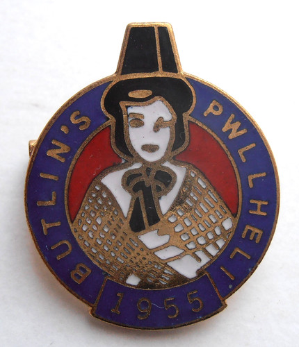 Butlins pwllheli 1955 badge - butlins,