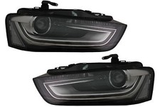 LED DRL Headlights for Audi A4 B8.5 Facelift 2012-2015 Sedan Avant Black