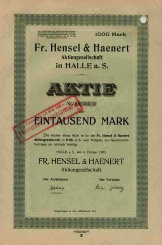 Hensel haenert 1923 - haenert, halle