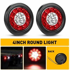 12V Car Round White Red