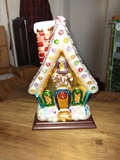 Thomas Pacconi Christmas Gingerbread House 10 Inches Tall Glass